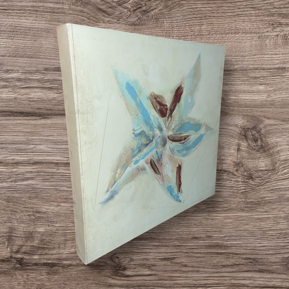Ocean Starfish Painted Canvas Wall Art. - Picture 2 of 4